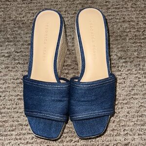 Veronica Beard Women's Denim Wedge Sandals